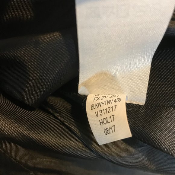 Banana Republic Blazer Jacket 2 / XS Wool Blend Tweed Gray Black Knit Zip Front - Picture 10 of 11